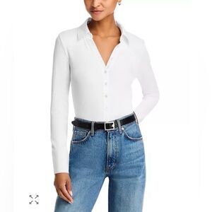 Veronica Beard Scottie Mixed Media Shirt